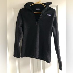 Patagonia women better sweater 1/4 zip fleece, size small, color gray